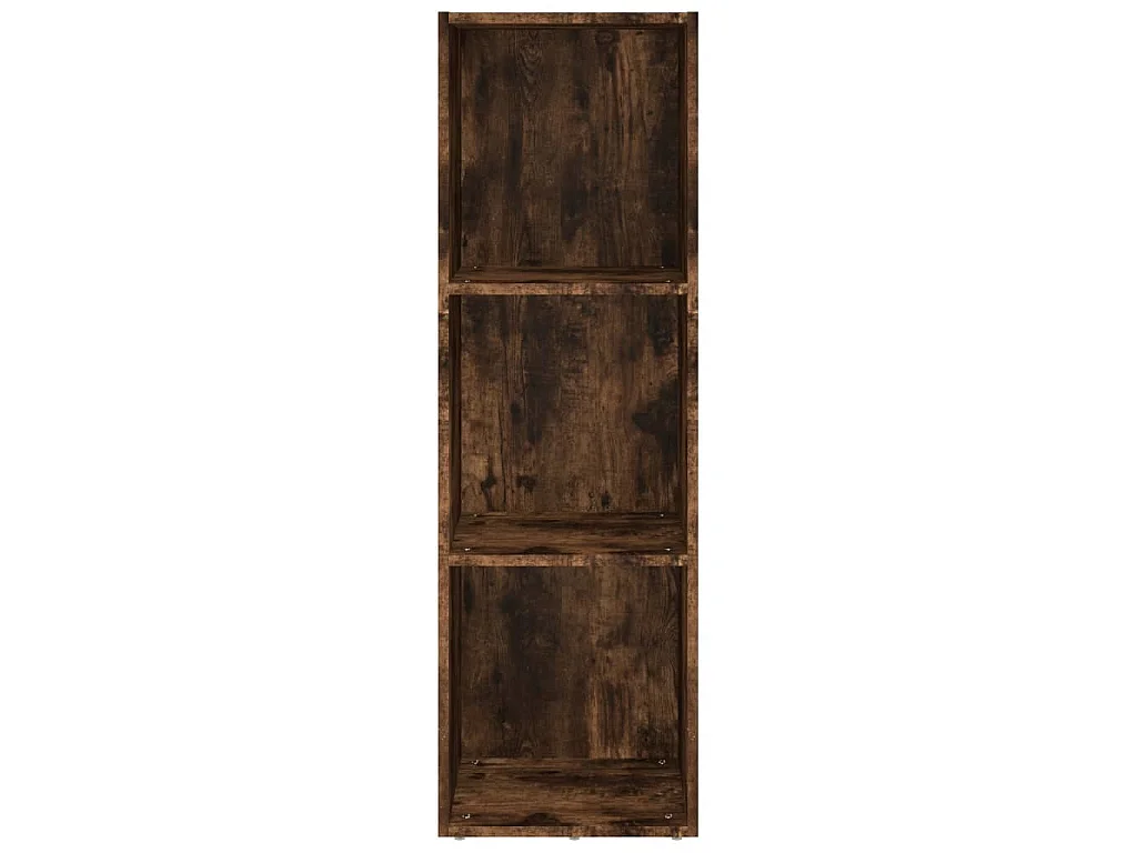Bibliothèque/Meuble TV chêne fumé 36x30x114cm bois d'ingénierie