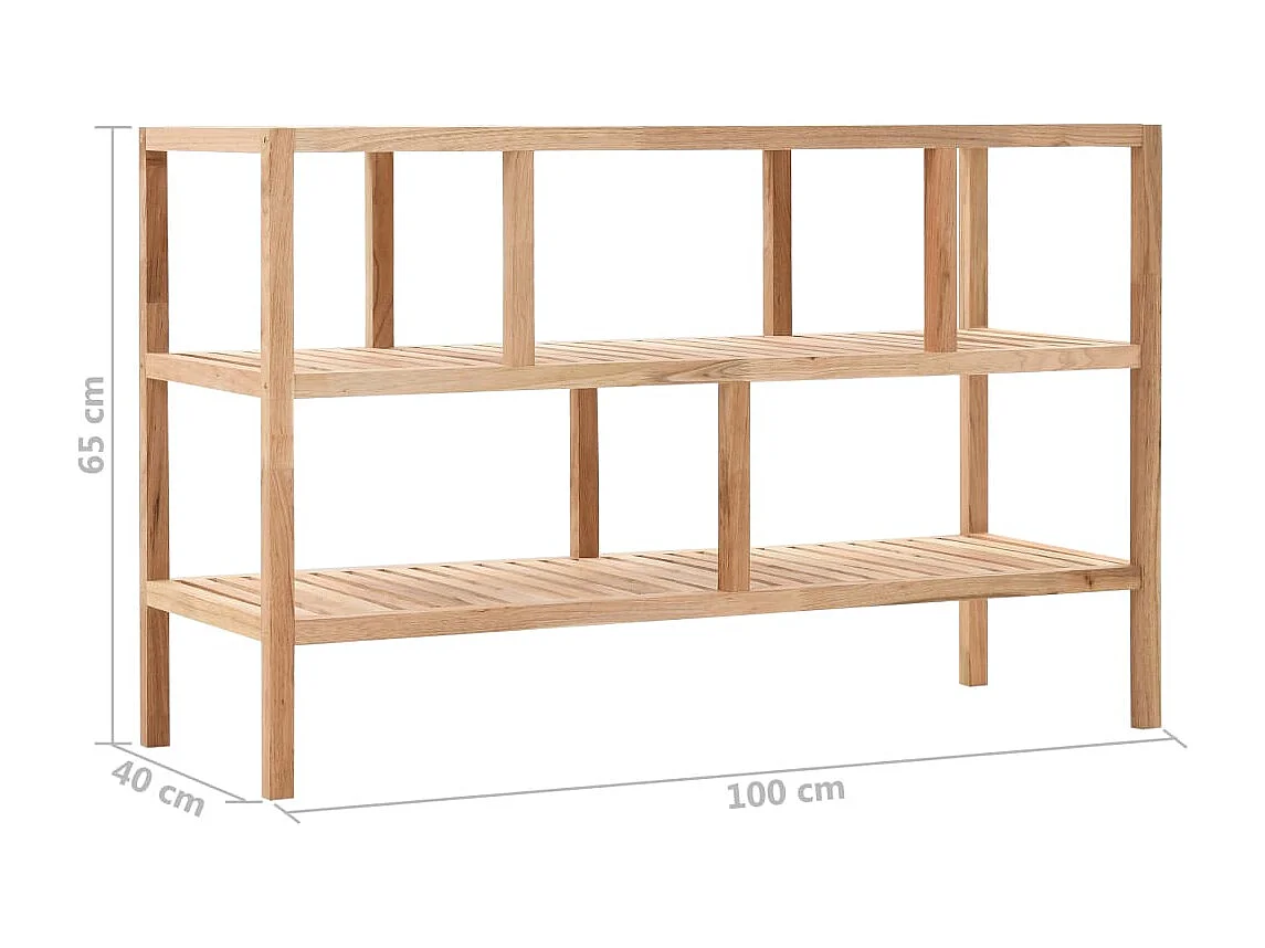Badregal Massivholz Walnuss 100x40x65 cm