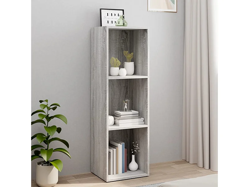 Boekenkast/tv-meubel 36x30x114 cm hout grijs sonoma eiken