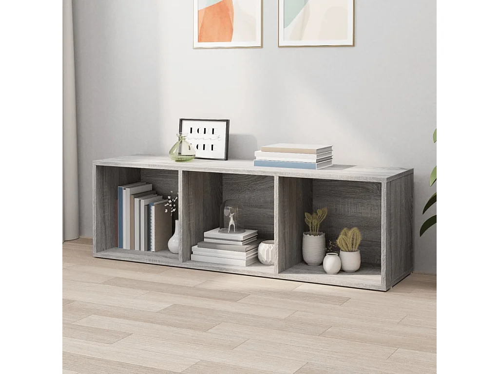 Boekenkast/tv-meubel 36x30x114 cm hout grijs sonoma eiken