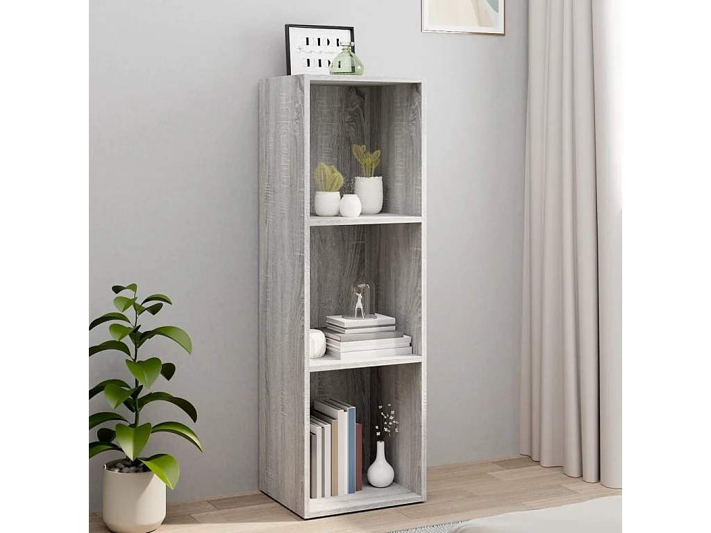 Bibliothèque/Meuble TV sonoma gris 36x30x114 cm bois ingénierie