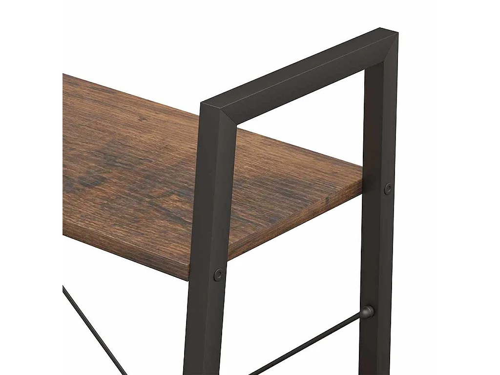 Étagère sur pied 3 niveaux Marron foncé et noir 56x35x108 cm