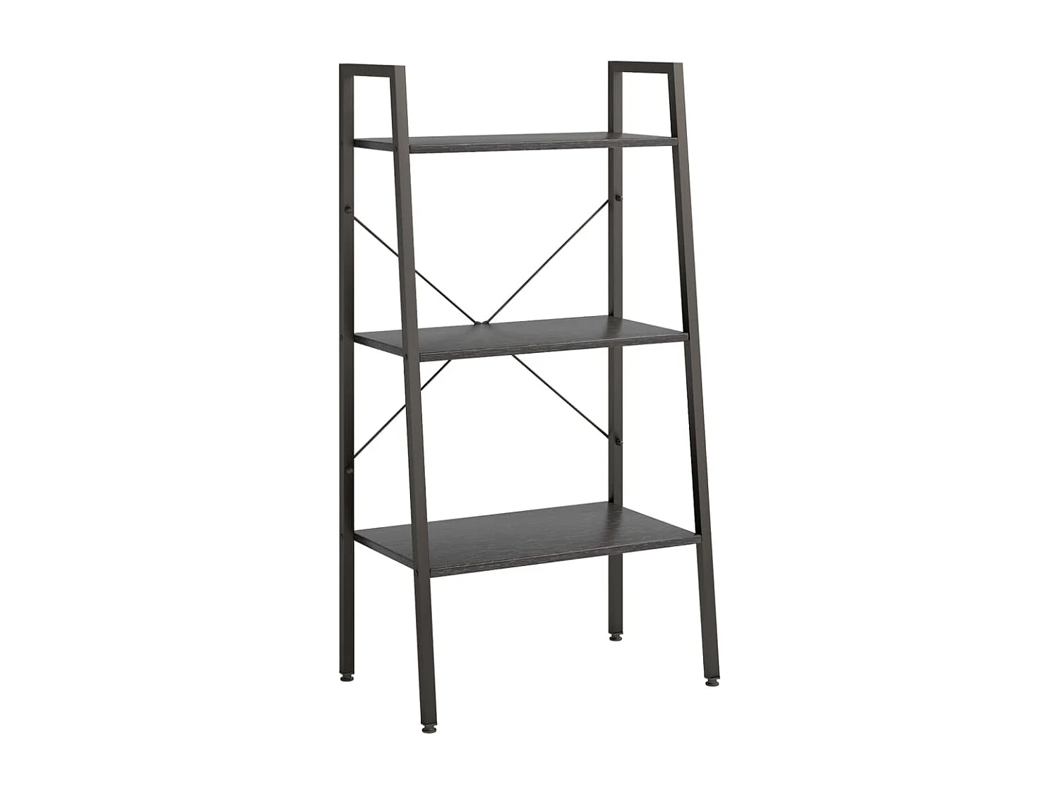 Scaffale Autoportante con 3 Ripiani Nero 56x35x108 cm