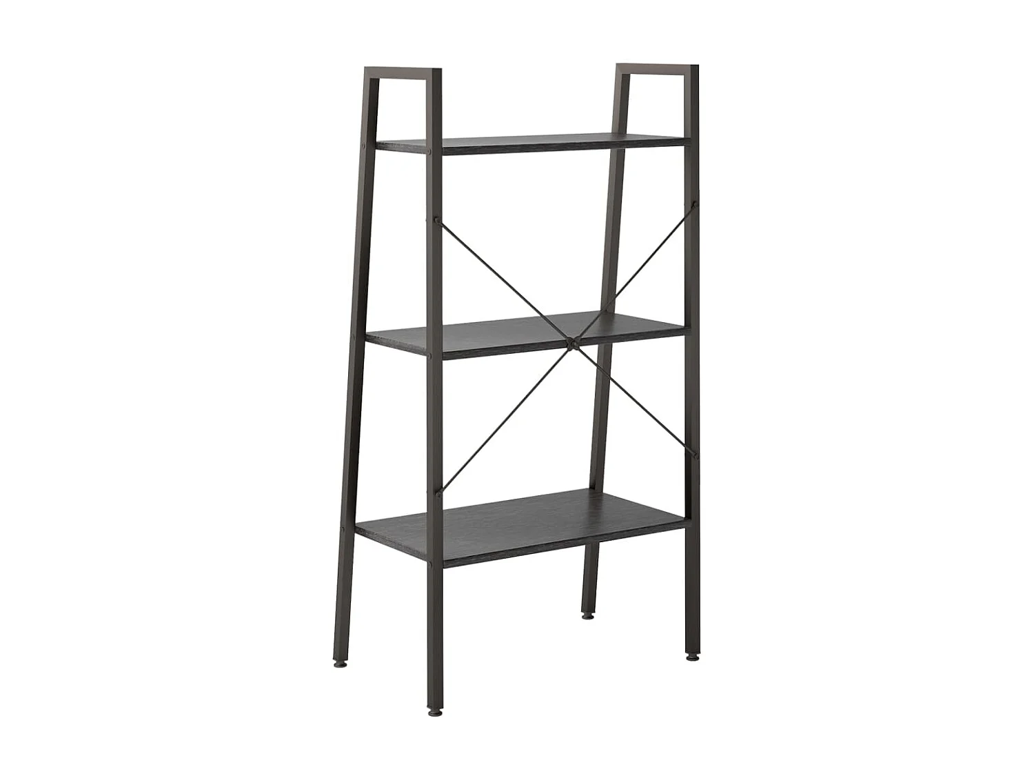 Opbergmeubel met 3 lagen 56x35x108 cm zwart