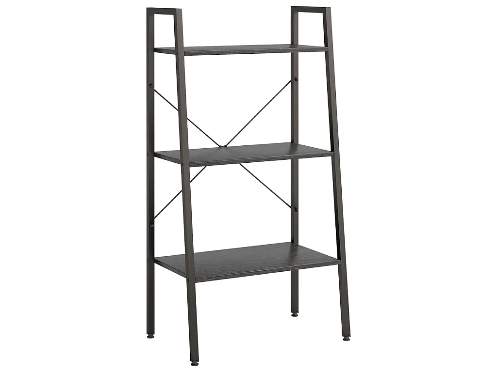 Étagère sur pied 3 niveaux Noir 56x35x108 cm