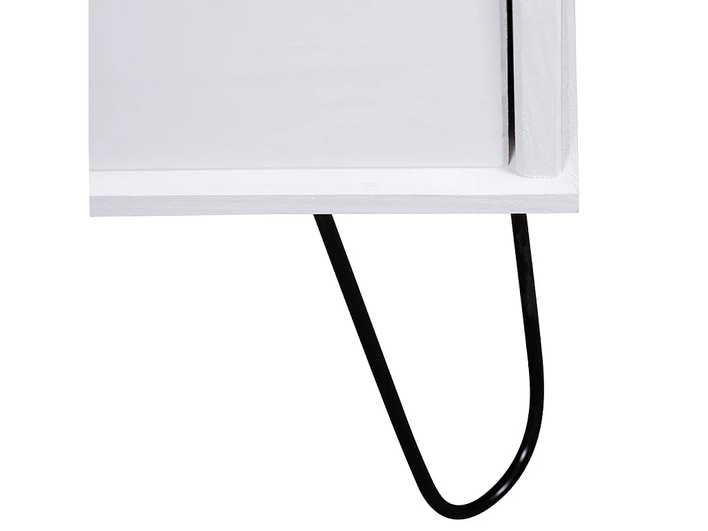 Bibliothèque New York Blanc Bois de pin massif