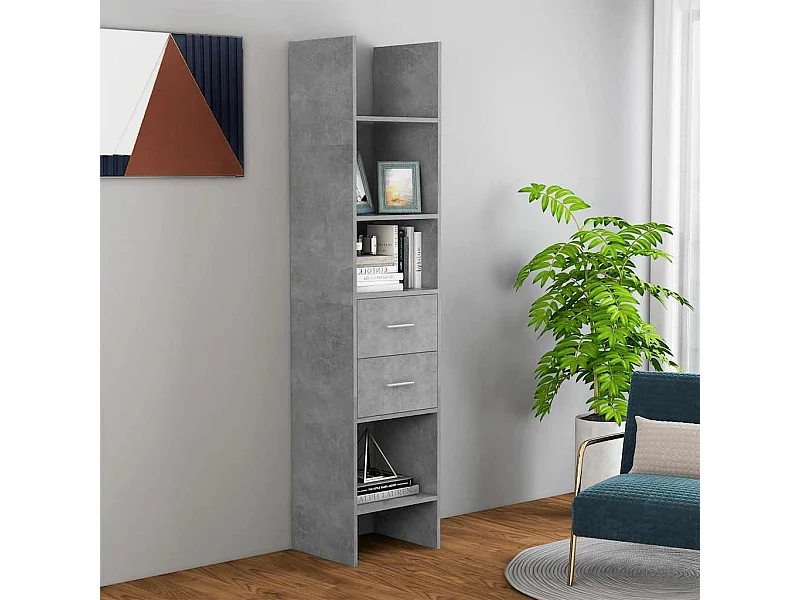 Estante 40x35x180 cm contraplacado cinzento cimento