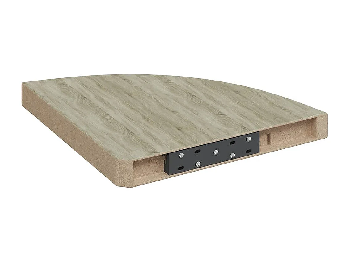 Étagère d'angle flottante chêne 35x35x3,8 cm MDF