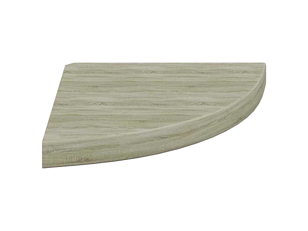 Étagère d'angle flottante chêne 35x35x3,8 cm MDF