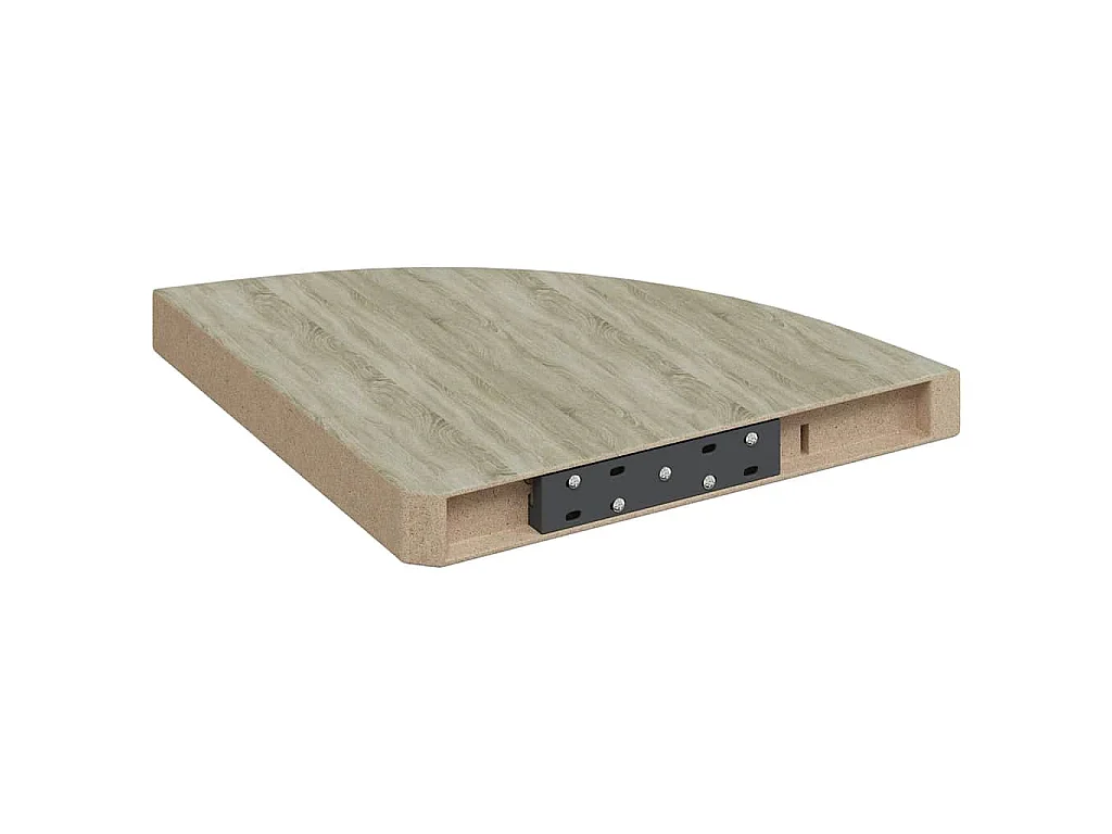Étagère d'angle flottante chêne 35x35x3,8 cm MDF