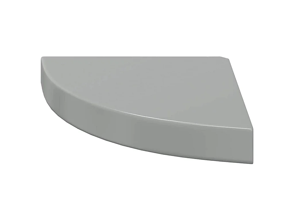 Hoekschap zwevend 25x25x3,8 cm MDF hoogglans grijs
