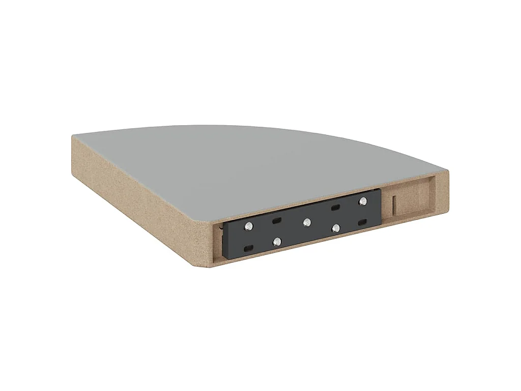 Hoekschap zwevend 25x25x3,8 cm MDF hoogglans grijs