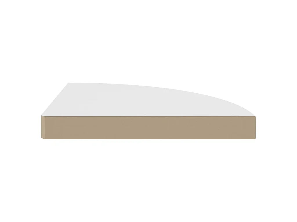 Mensole Angolari Sospese 2 pz Bianche 35x35x3,8 cm MDF