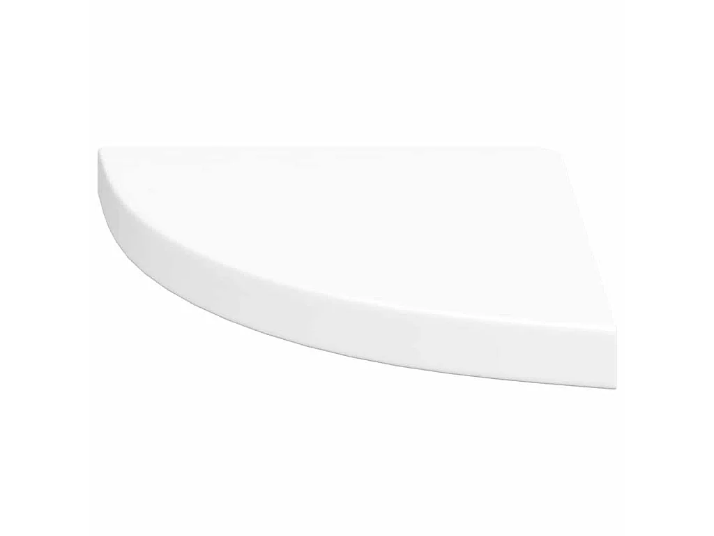 Mensole Angolari Sospese 2 pz Bianche 35x35x3,8 cm MDF