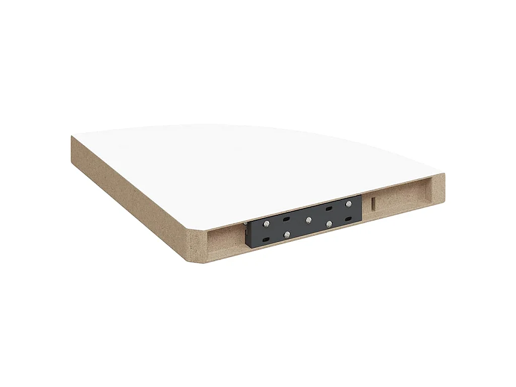 Mensole Angolari Sospese 2 pz Bianche 35x35x3,8 cm MDF