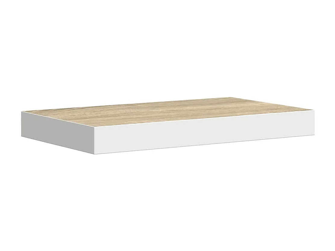 Étagères flottantes 2 pcs Chêne et blanc 40x23x3,8 cm MDF