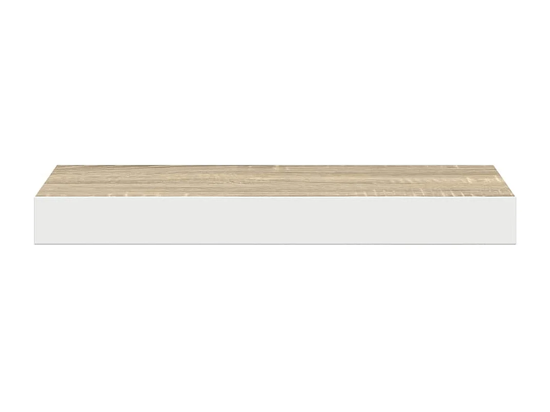 Étagères flottantes 2 pcs Chêne et blanc 40x23x3,8 cm MDF