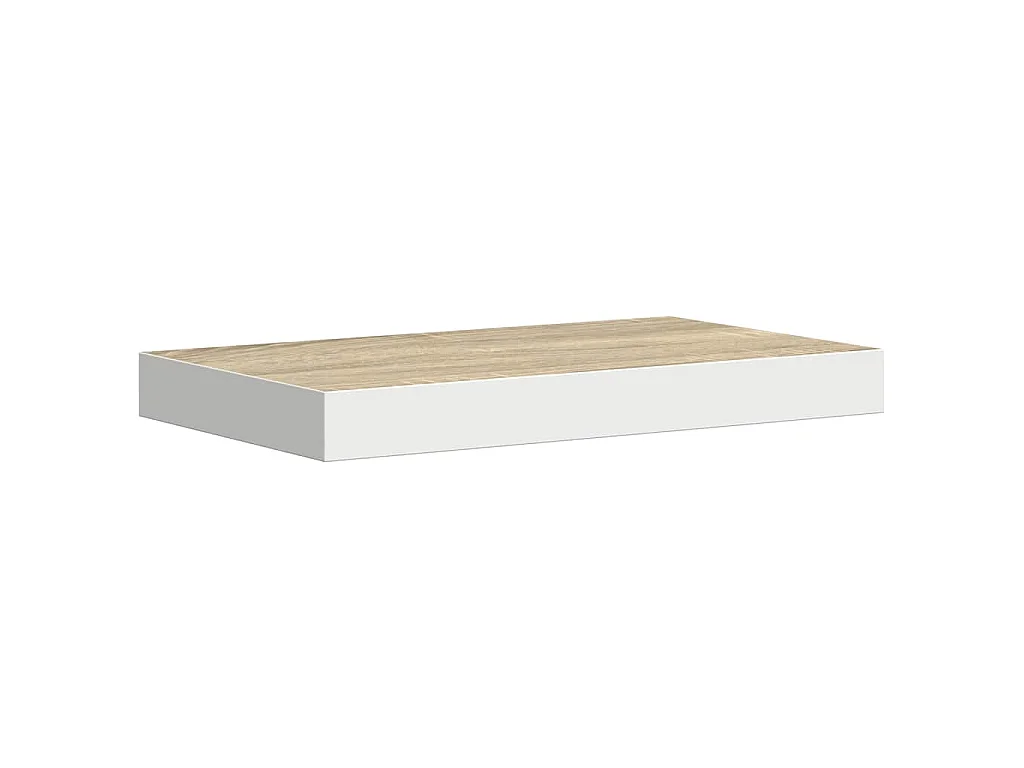 Étagères flottantes 2 pcs Chêne et blanc 40x23,5x3,8 cm MDF