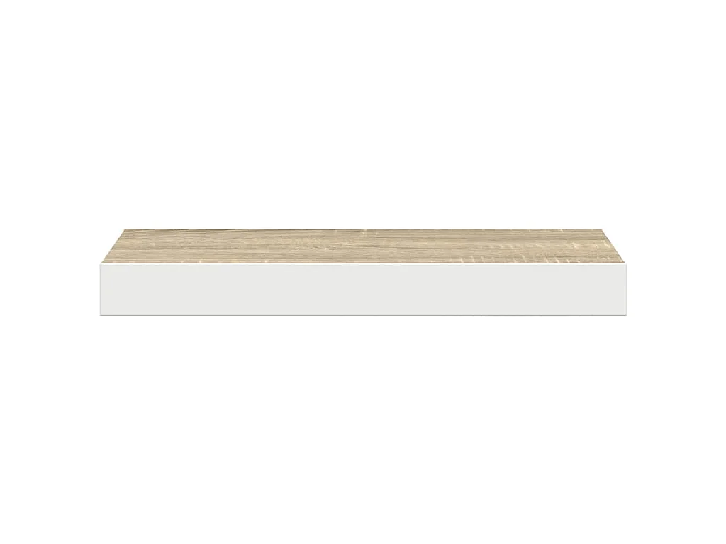 Étagères flottantes 2 pcs Chêne et blanc 40x23,5x3,8 cm MDF