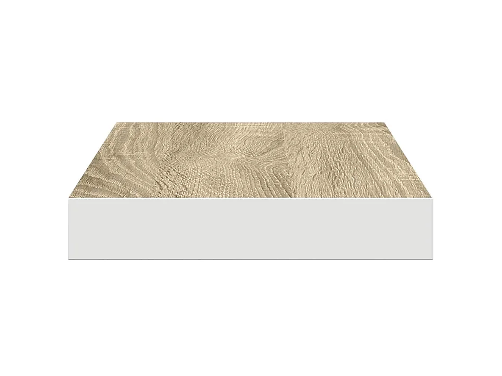 Étagères flottantes 2 pcs Chêne et blanc 40x23,5x3,8 cm MDF