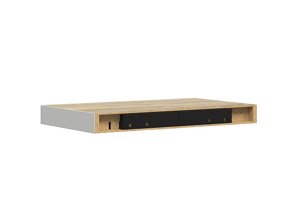 Étagères flottantes 2 pcs Chêne et blanc 40x23,5x3,8 cm MDF
