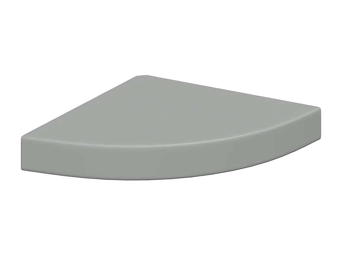 Eck-Schweberegale 4 Stk. Grau 25x25x3,8 cm MDF