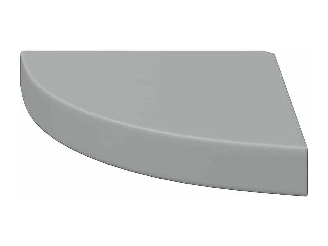 Eck-Schweberegale 4 Stk. Grau 25x25x3,8 cm MDF