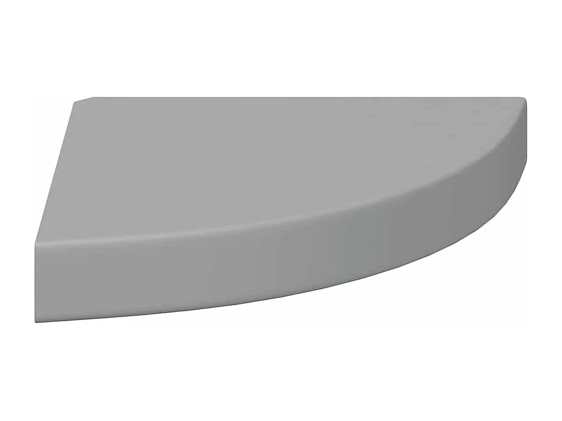 Eck-Schweberegale 4 Stk. Grau 25x25x3,8 cm MDF