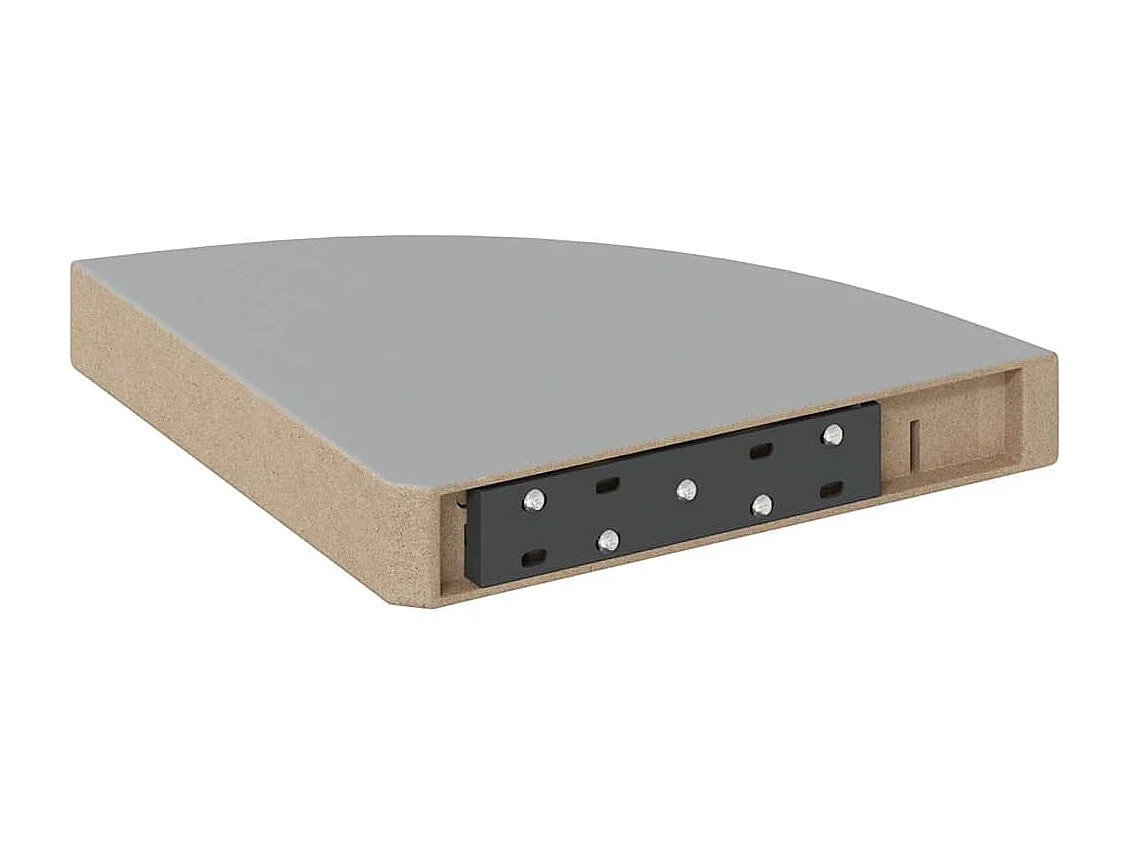 Eck-Schweberegale 4 Stk. Grau 25x25x3,8 cm MDF