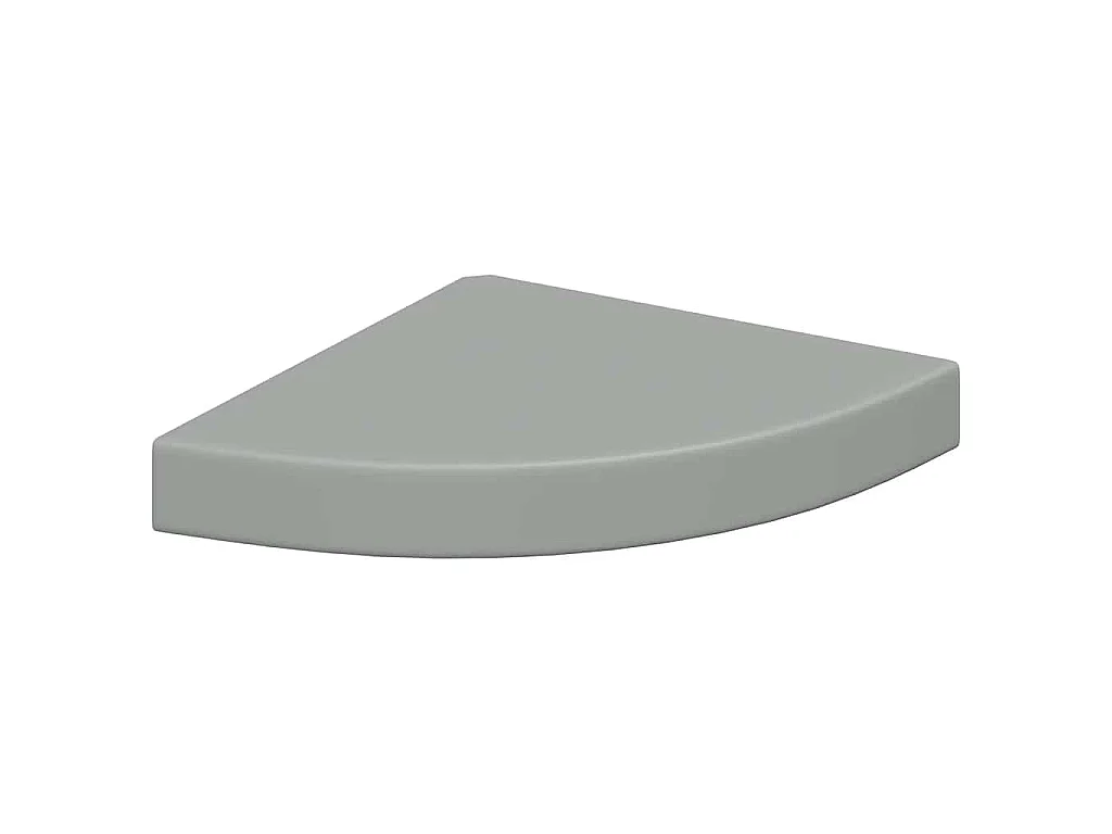 Hoekschappen zwevend 4 st 25x25x3,8 cm MDF grijs