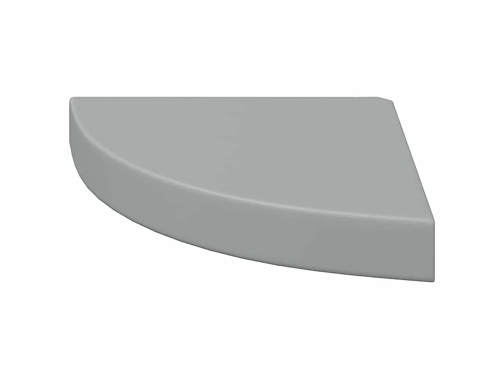 Hoekschappen zwevend 4 st 25x25x3,8 cm MDF grijs