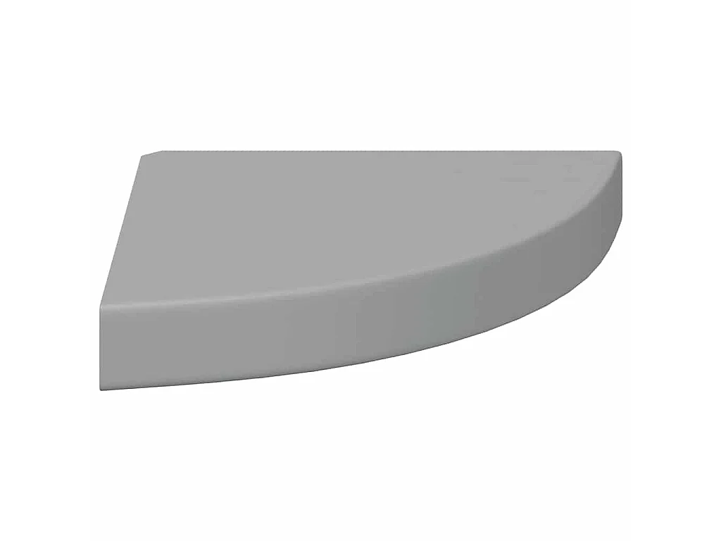 Hoekschappen zwevend 4 st 25x25x3,8 cm MDF grijs