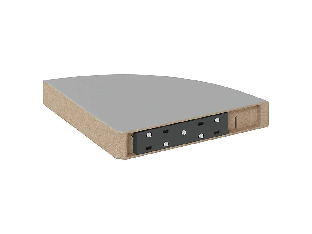 Hoekschappen zwevend 4 st 25x25x3,8 cm MDF grijs