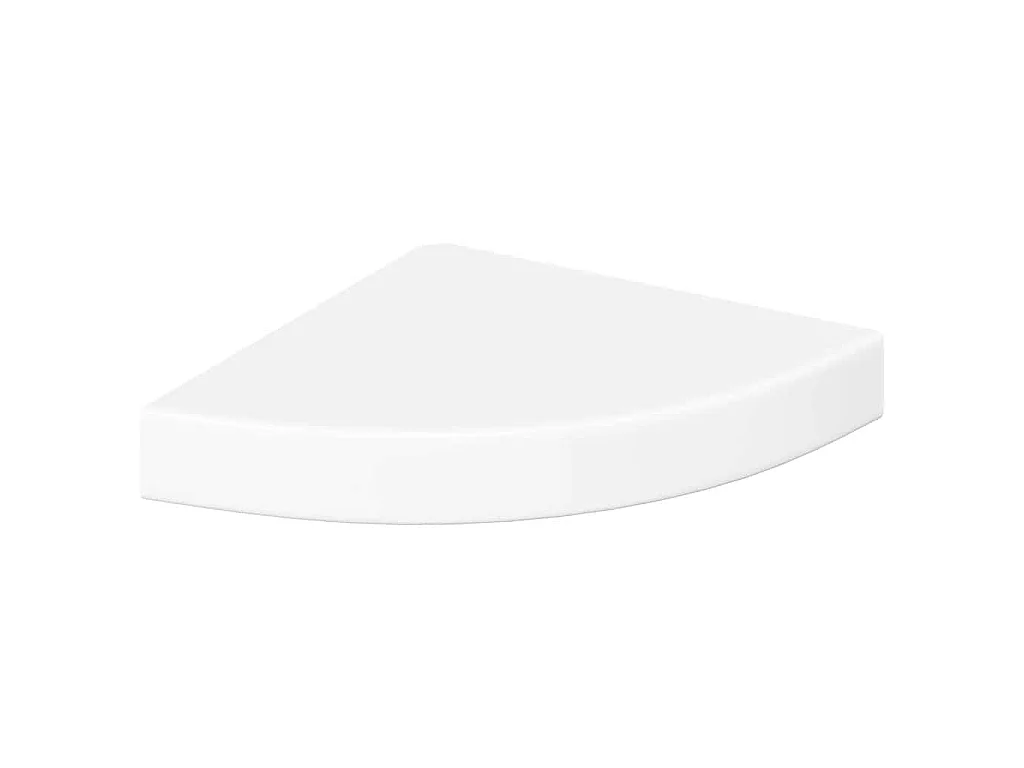 Étagère d'angle flottante Blanc brillant 25 x 25 x 3,8 cm MDF