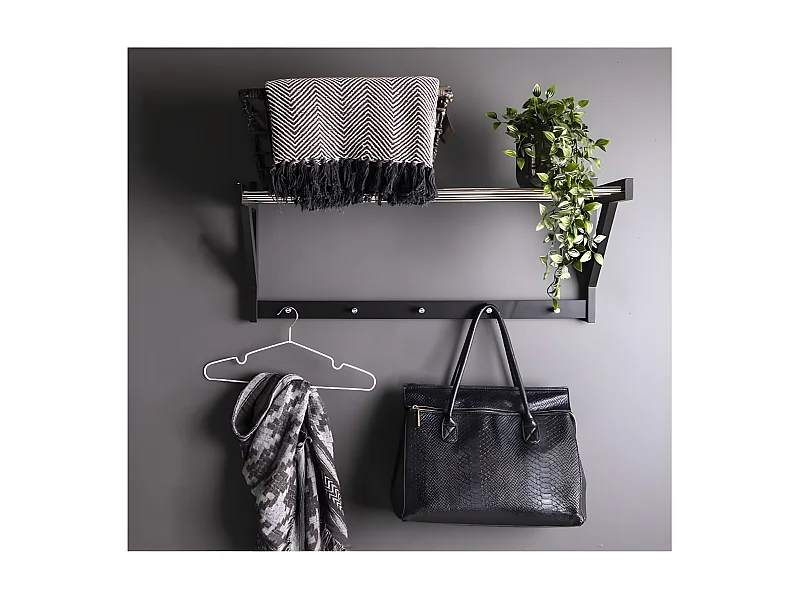 Hoedenplank Kaia metaal zwart