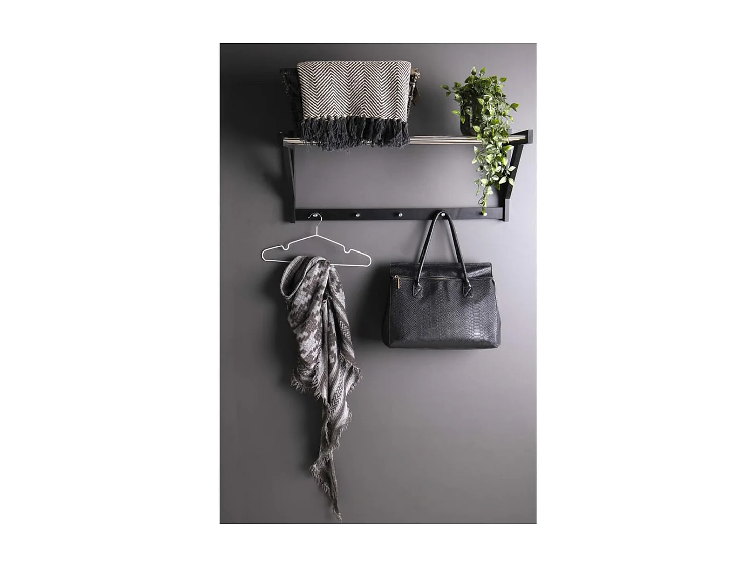 Étagère à chapeaux Kaia Métal Noir