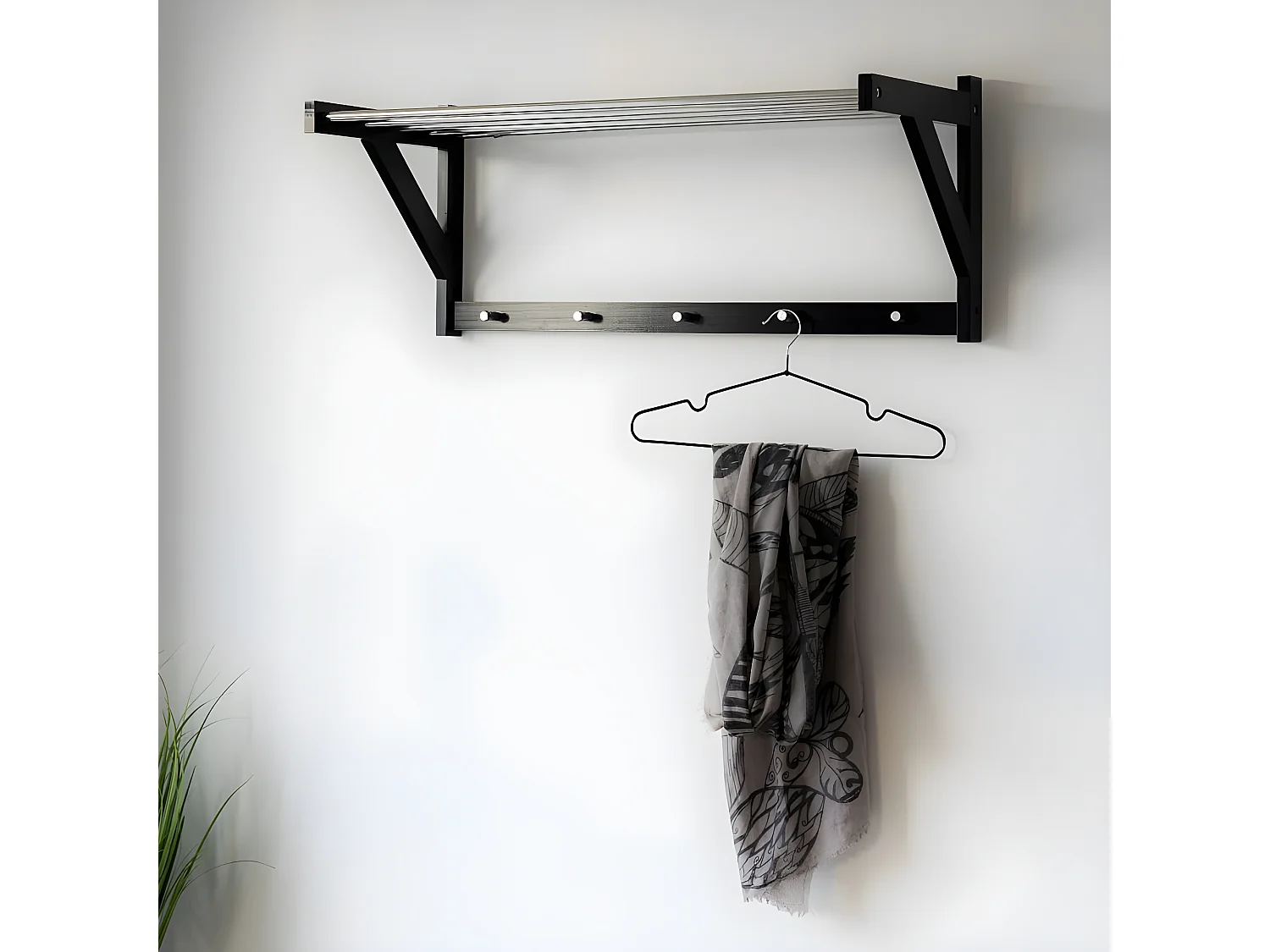 Hoedenplank Kaia metaal zwart