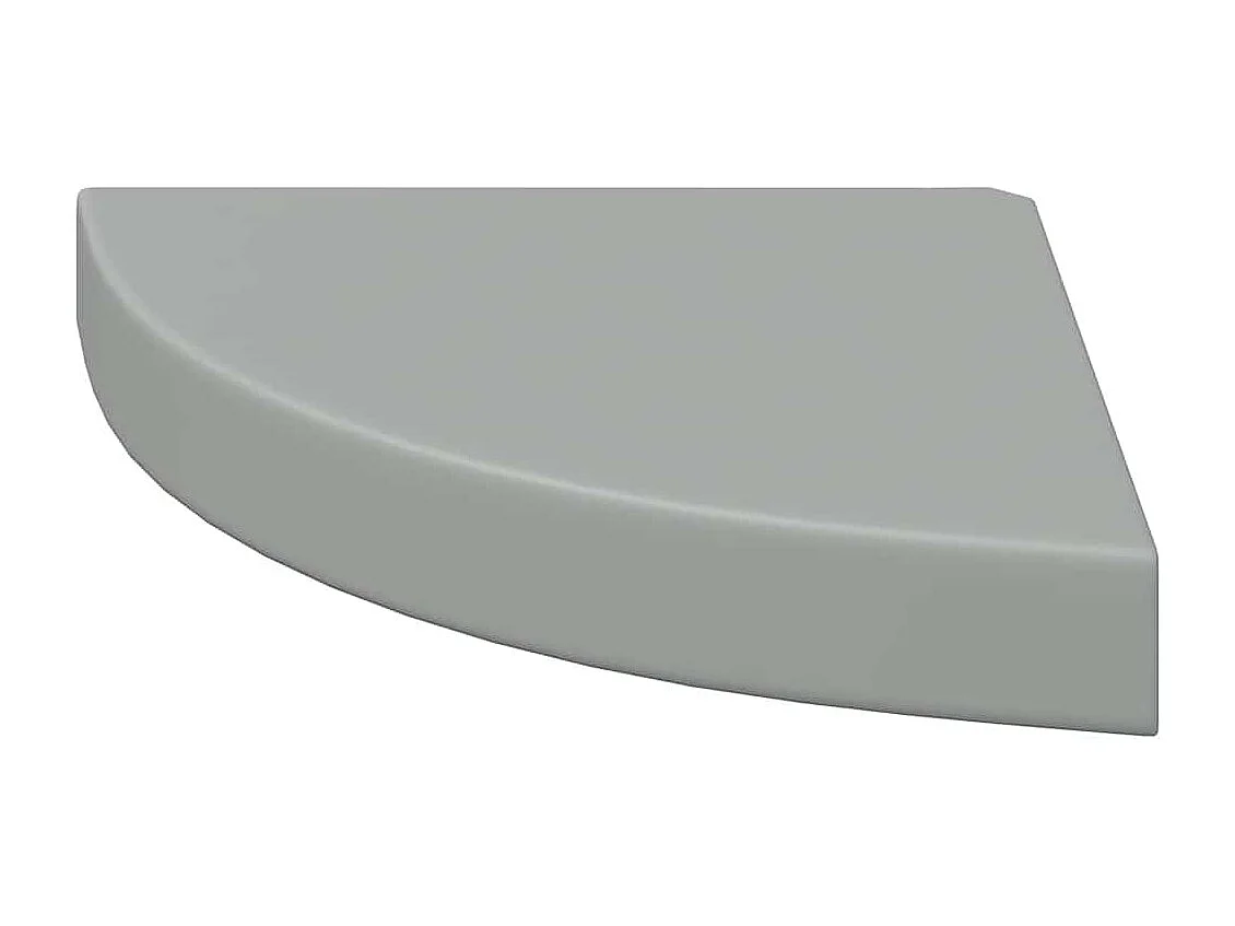 Étagère d'angle flottante gris 25x25x3,8 cm MDF