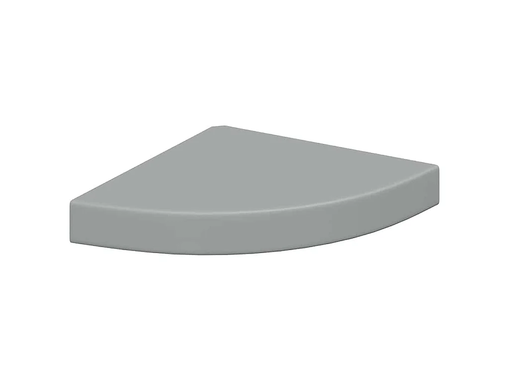 Étagère d'angle flottante gris 25x25x3,8 cm MDF
