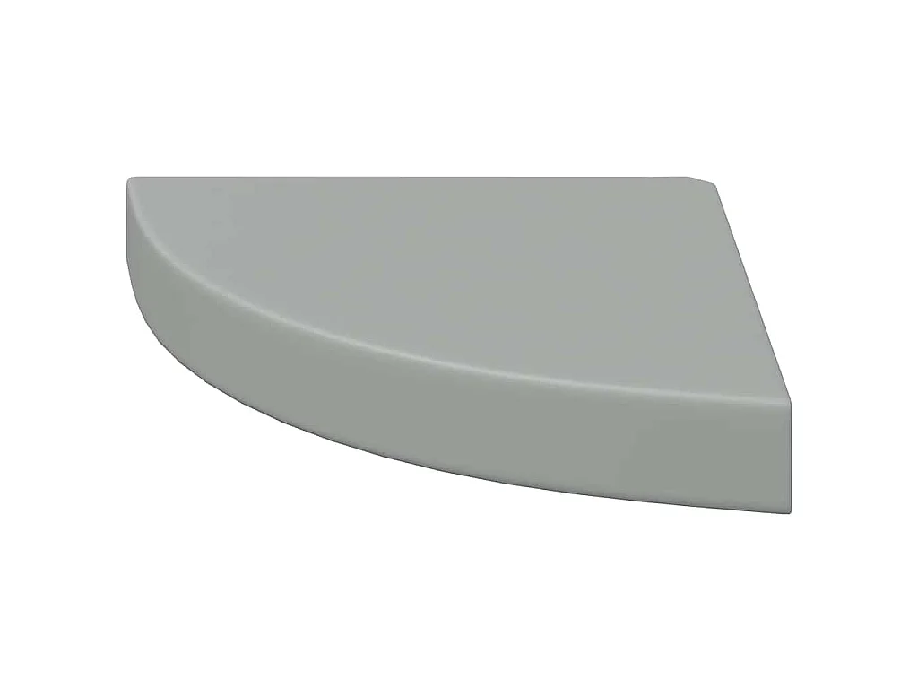 Étagère d'angle flottante gris 25x25x3,8 cm MDF