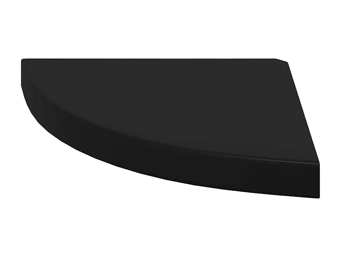 Hoekschappen zwevend 4 st 35x35x3,8 cm MDF zwart