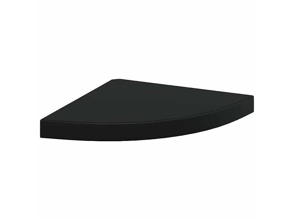 Étagères d'angle flottantes 4 pcs noir 35x35x3,8 cm MDF