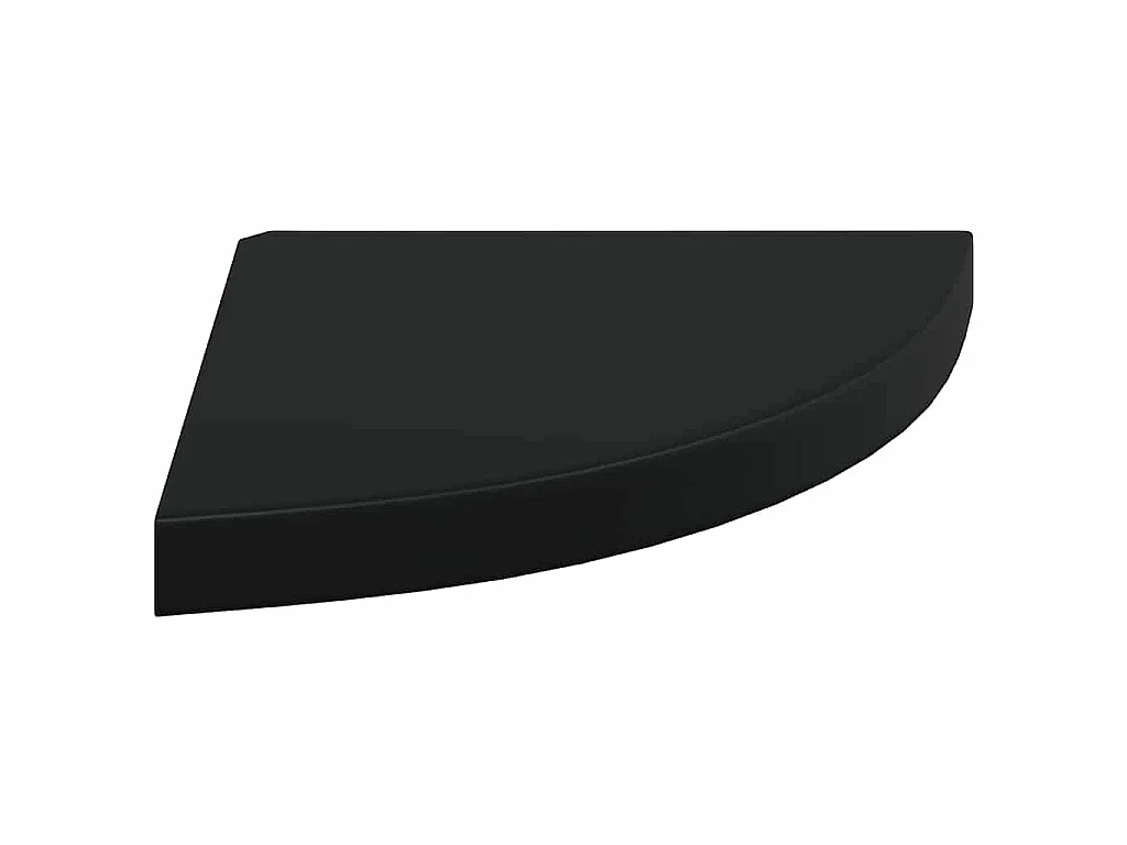 Étagères d'angle flottantes 4 pcs noir 35x35x3,8 cm MDF