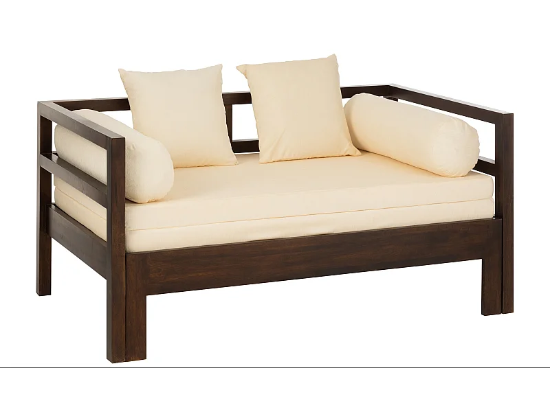 Canapé Banquette en Bois "Gavya" 163cm Brun Foncé