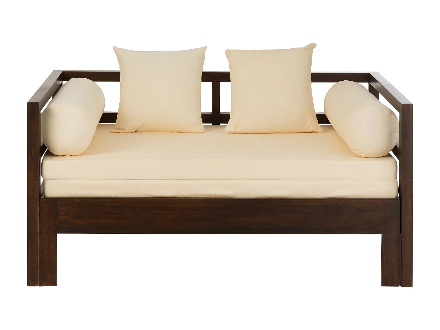 Canapé Banquette en Bois "Gavya" 163cm Brun Foncé