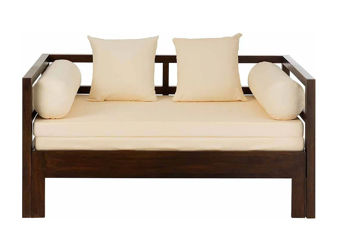 Canapé Banquette en Bois "Gavya" 163cm Brun Foncé