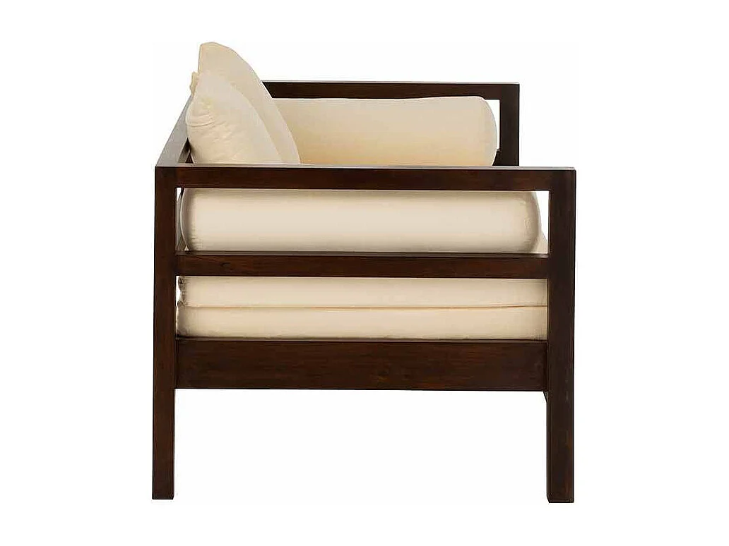 Canapé Banquette en Bois "Gavya" 163cm Brun Foncé