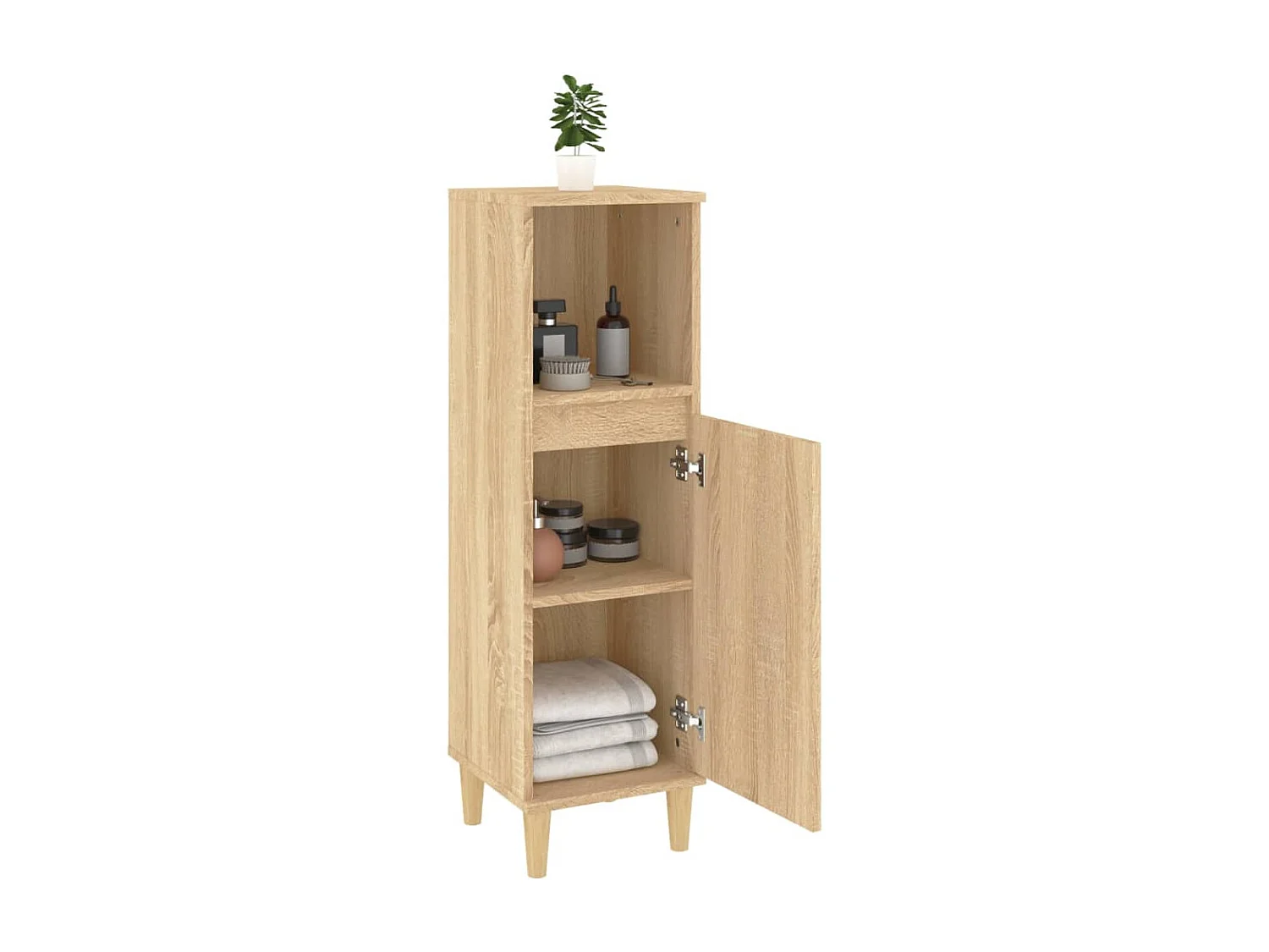 Armoire salle de bain chêne sonoma 30x30x100 cm