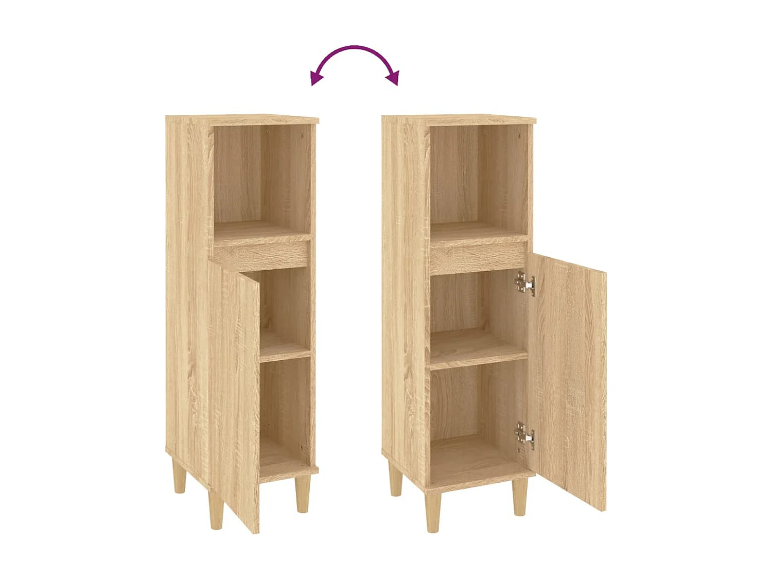 Armoire salle de bain chêne sonoma 30x30x100 cm