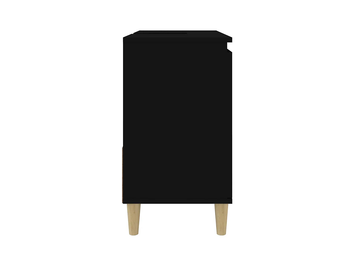 Armoire de salle de bain noir 65x33x60 cm bois d'ingénierie